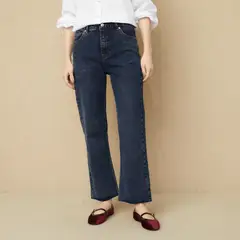 UNIVERSITY CLUB - Jeans Straight Tiro Alto Mujer