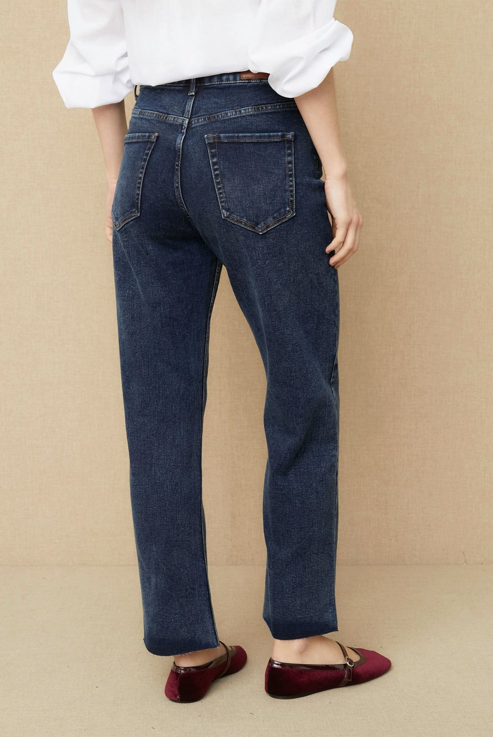 UNIVERSITY CLUB - Jeans Straight Tiro Alto Mujer University Club