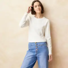 ELLE - Polera Manga Larga Mujer