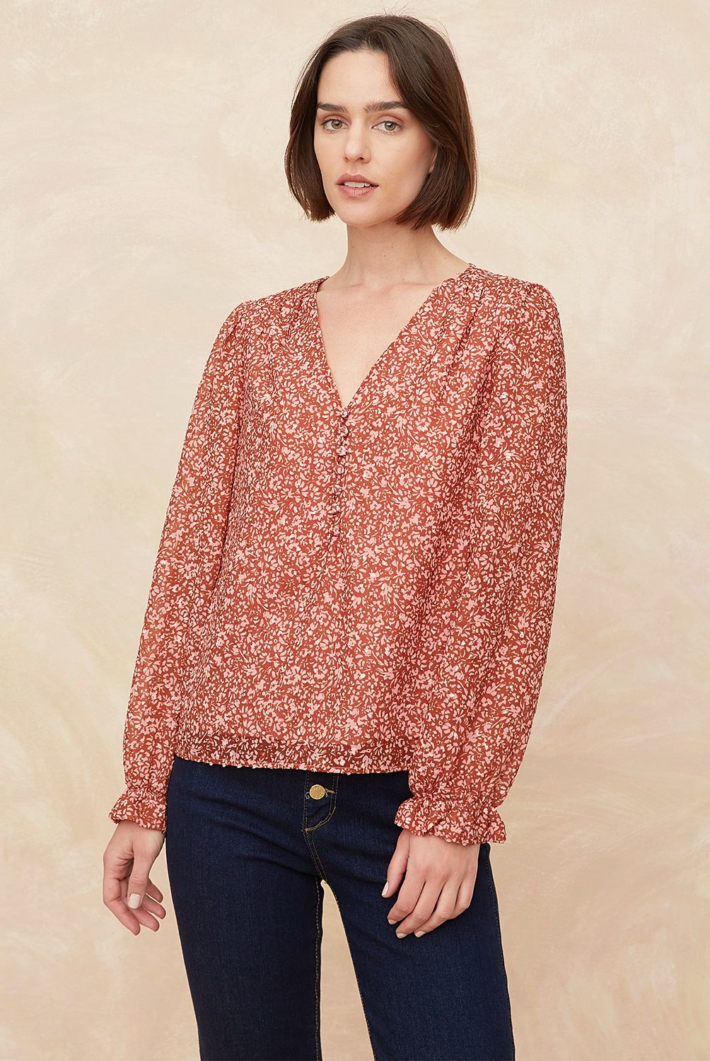 ELLE - Blusa Manga Larga Mujer Elle