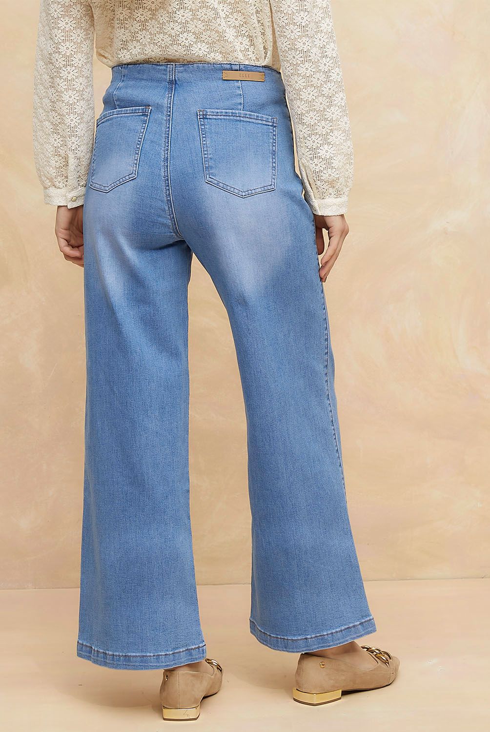 ELLE - Jeans Recto Tiro Medio Mujer Elle