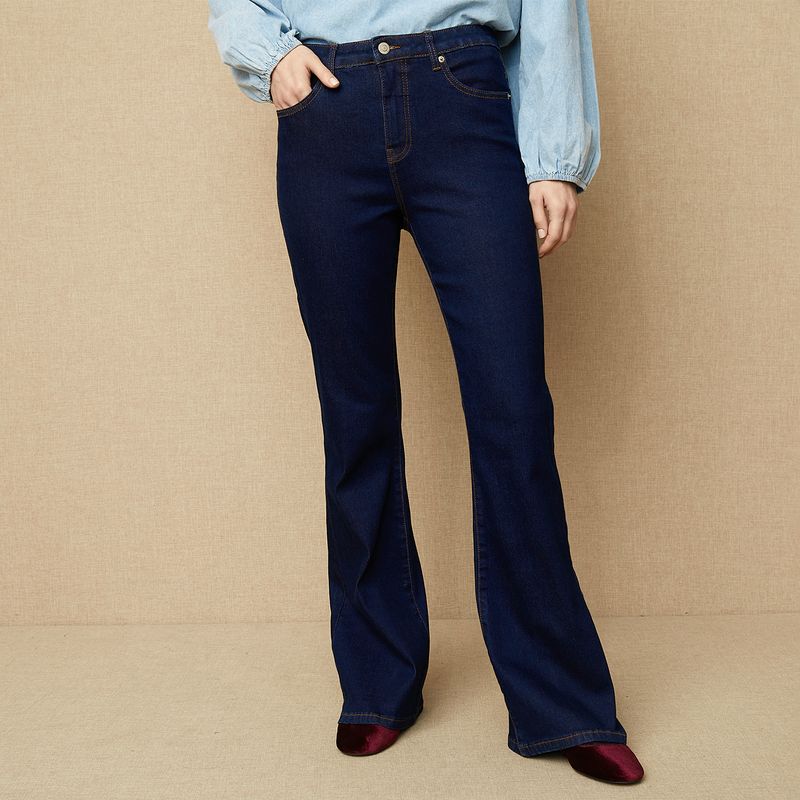 UNIVERSITY CLUB - Jeans Flare Tiro Medio Mujer University Club