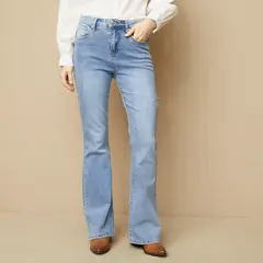 UNIVERSITY CLUB - Jeans Flare Tiro Medio Mujer