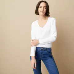 UNIVERSITY CLUB - Polera Manga Larga Algodón Mujer