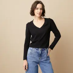 UNIVERSITY CLUB - Polera Manga Larga Algodón Mujer