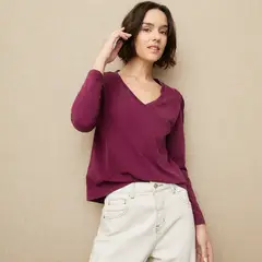 UNIVERSITY CLUB - Polera Manga Larga Algodón Mujer