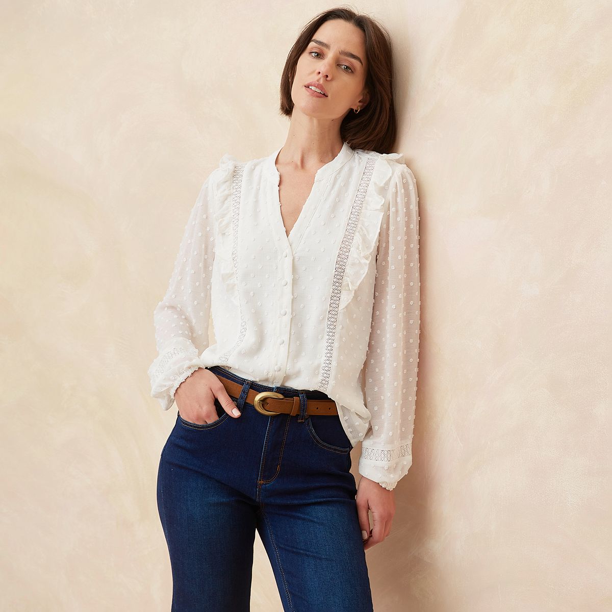 ELLE - Blusa Mujer Manga Larga Elle