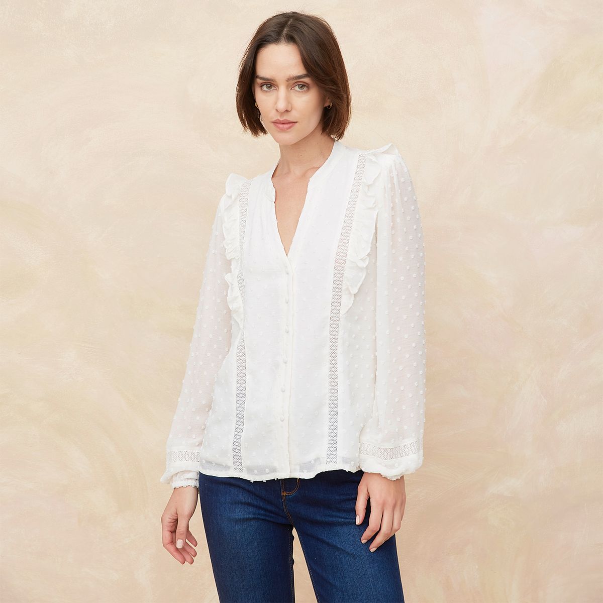 ELLE - Blusa Mujer Manga Larga Elle