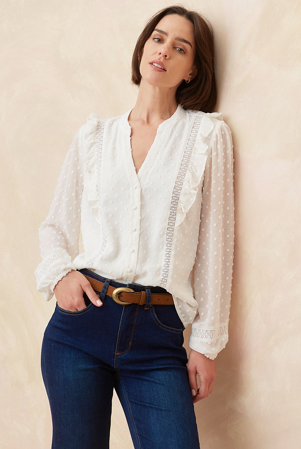 ELLE - Blusa Mujer Manga Larga Elle