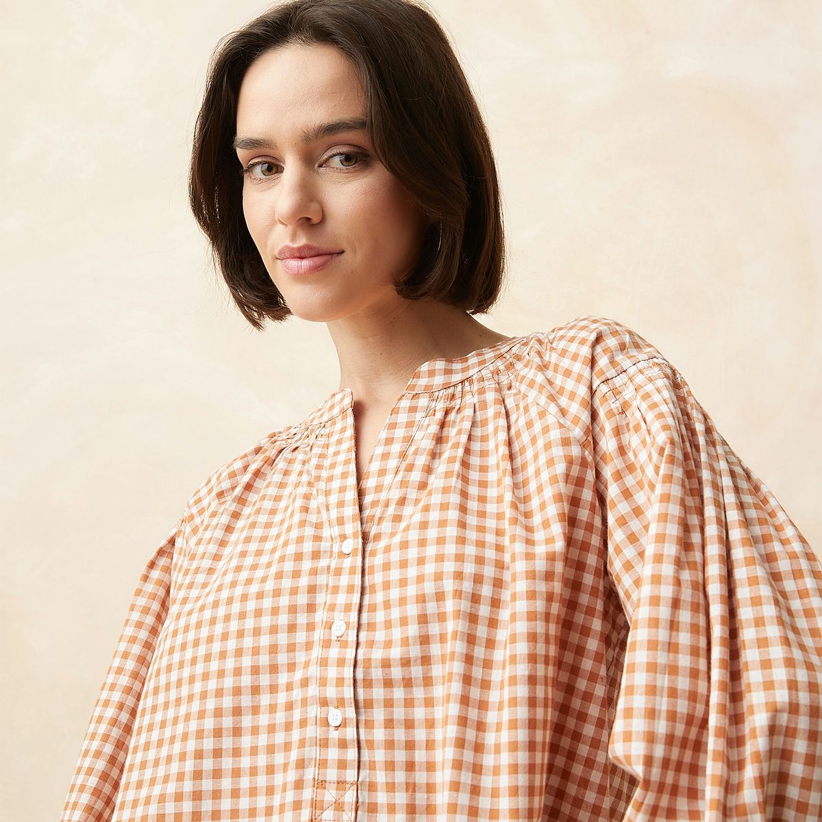 ELLE - Blusa Manga Larga Algodón Mujer Elle