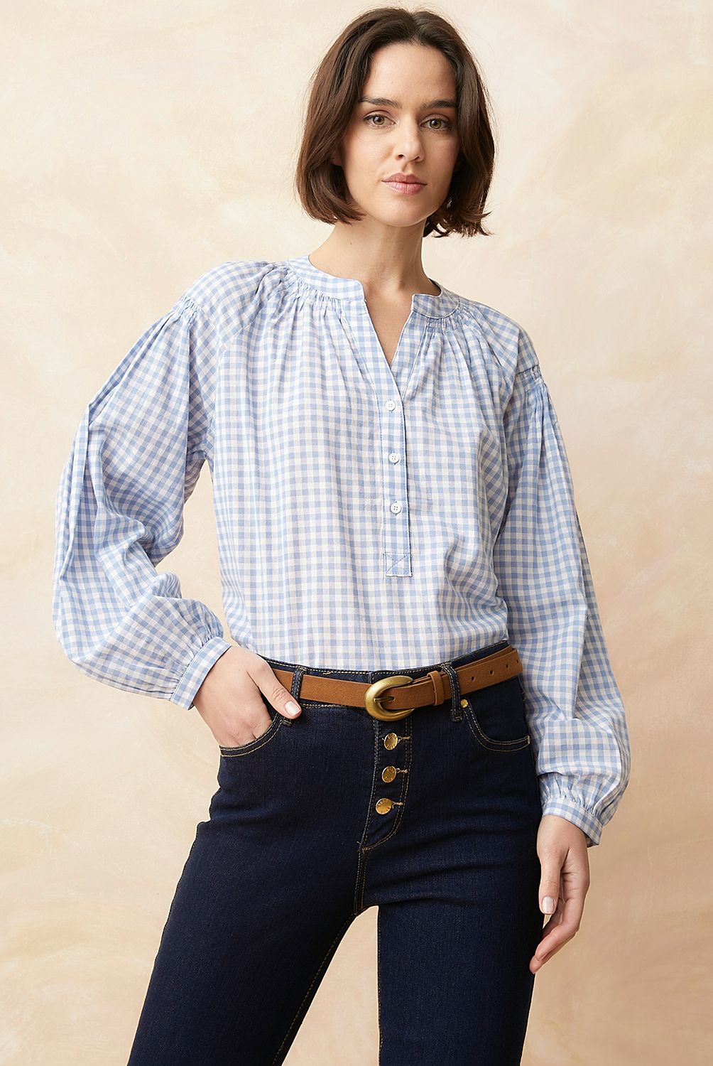 ELLE - Blusa Manga Larga Algodón Mujer Elle
