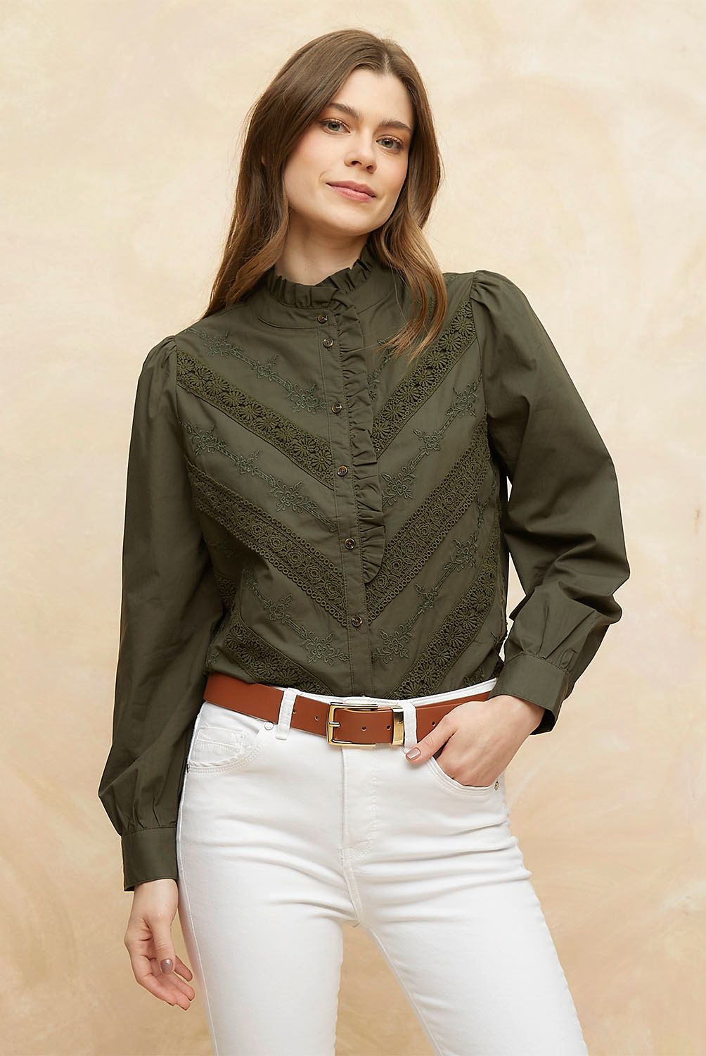 ELLE - Blusa Mujer Manga Larga 100% Algodón Elle