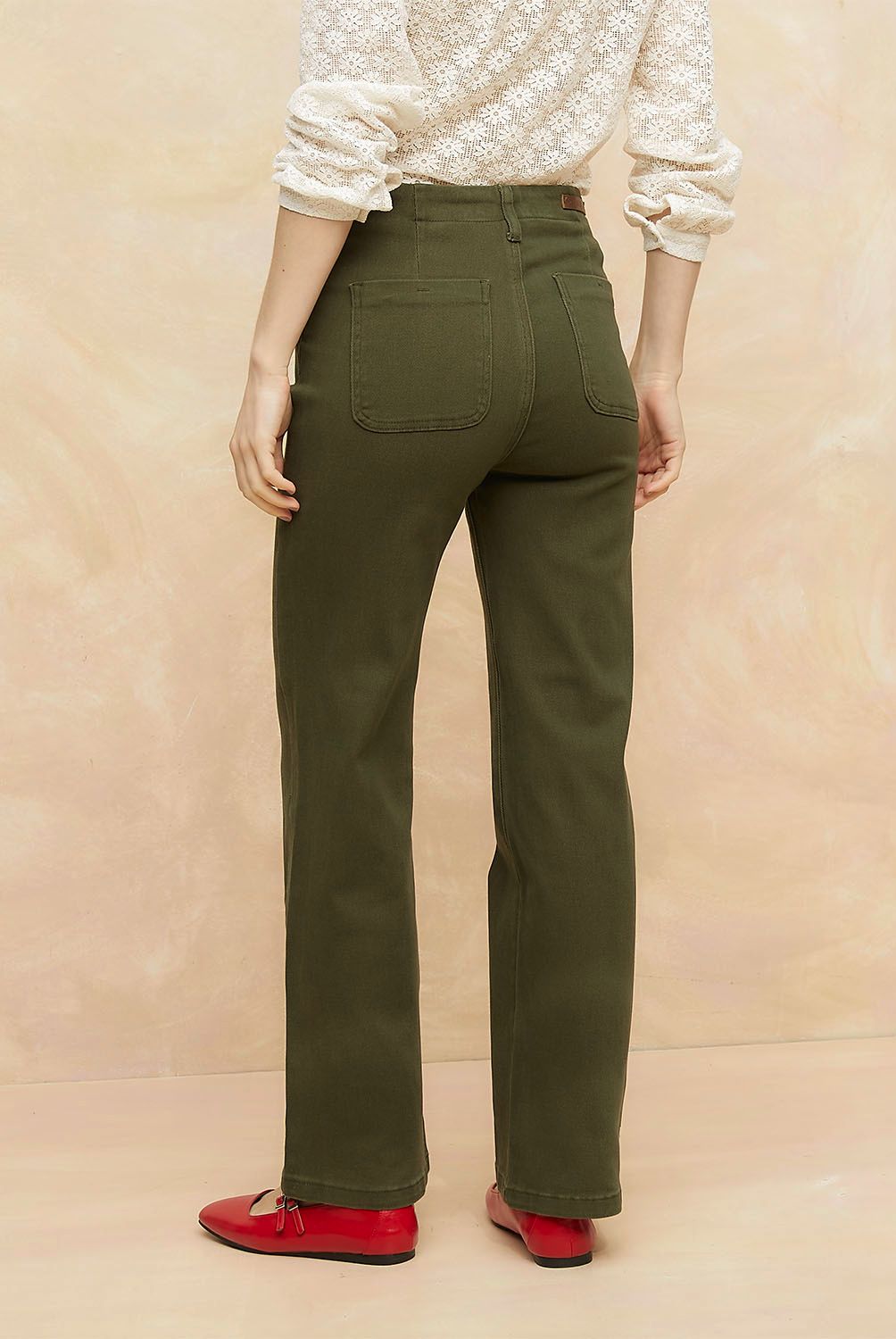 ELLE - Jeans Recto Tiro Alto Mujer Elle