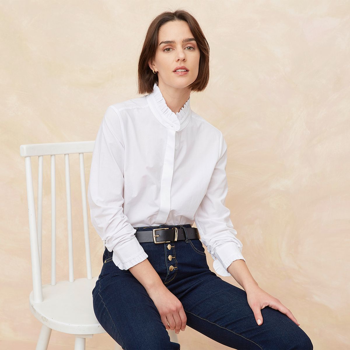 ELLE - Blusa Mujer Manga Larga 100% Algodón Elle