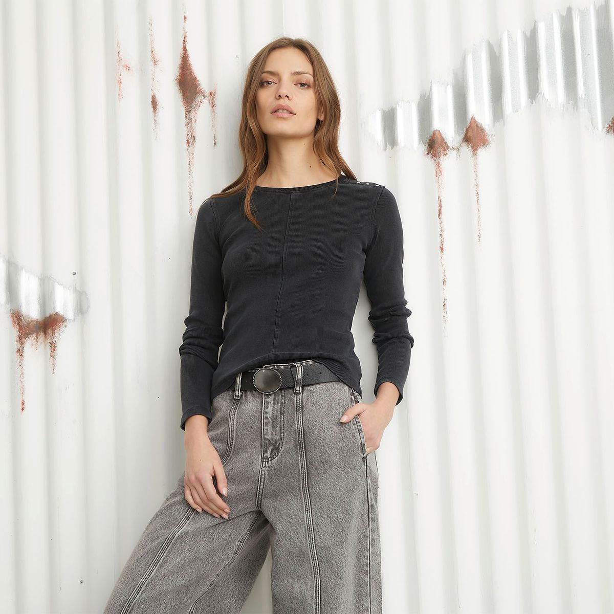 AMERICANINO - Polera Manga Larga Algodón Mujer Americanino