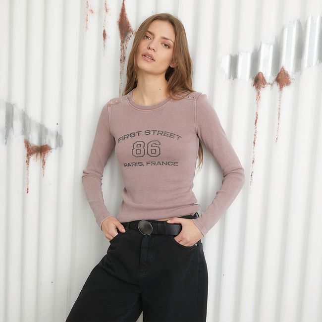 AMERICANINO - Polera Manga Larga Algodón Mujer Americanino