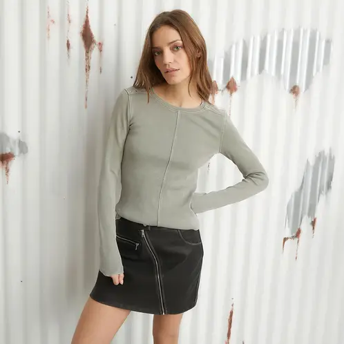 AMERICANINO - Polera Manga Corta Algodón Mujer