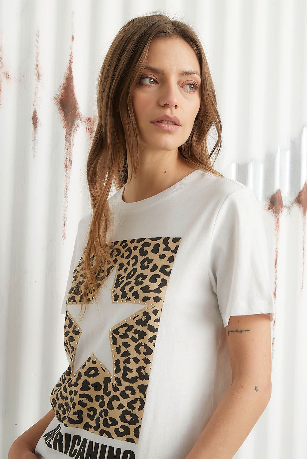 AMERICANINO - Polera Manga Corta Algodón Mujer Americanino