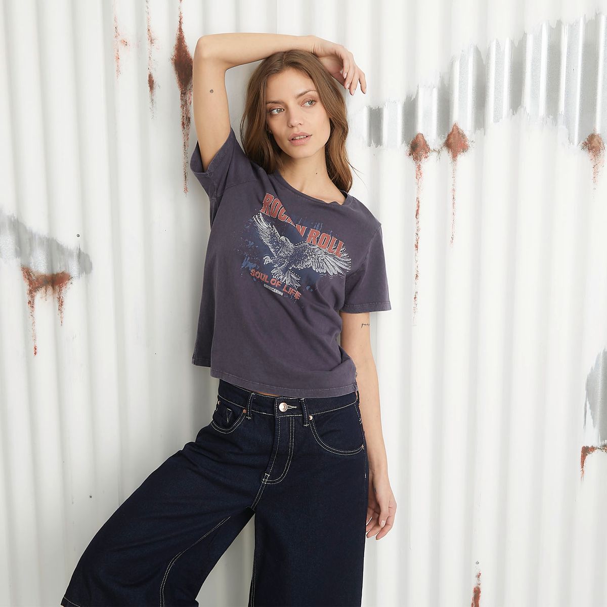 AMERICANINO - Polera Manga Corta Algodón Mujer Americanino