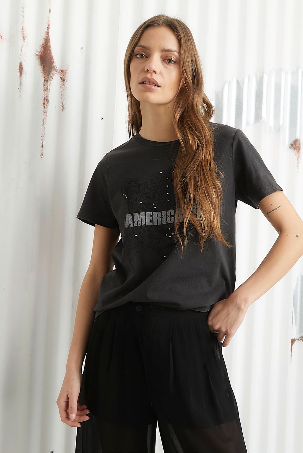 AMERICANINO - Polera Manga Corta Algodón Mujer Americanino