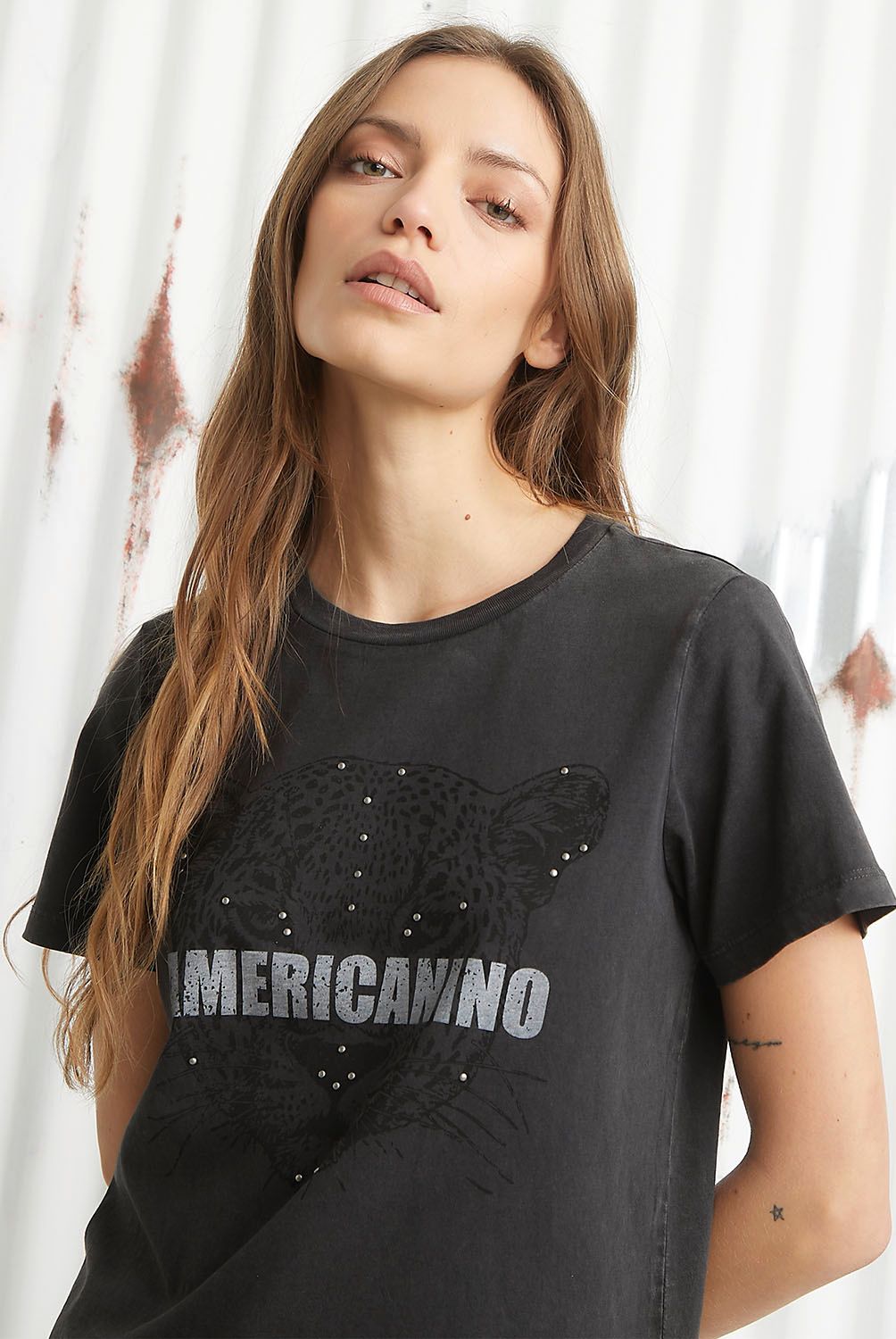 AMERICANINO - Polera Manga Corta Algodón Mujer Americanino