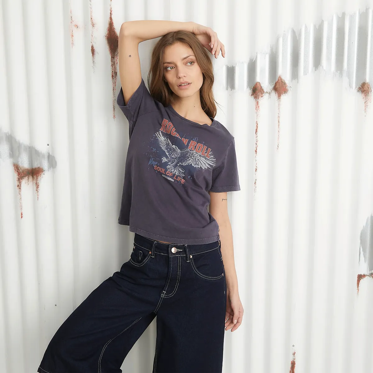 AMERICANINO - Polera Manga Corta Algodón Mujer Americanino