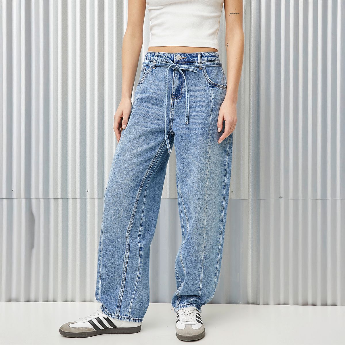 AMERICANINO - Jeans Baggy Tiro Bajo Mujer Americanino