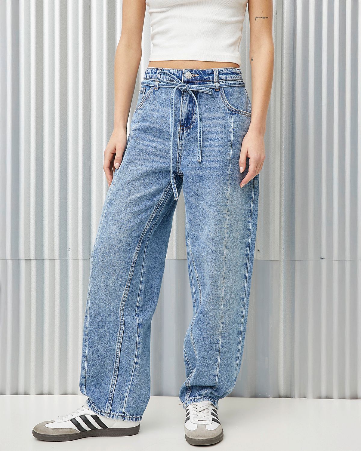 AMERICANINO Jeans Baggy Tiro Bajo Mujer Americanino