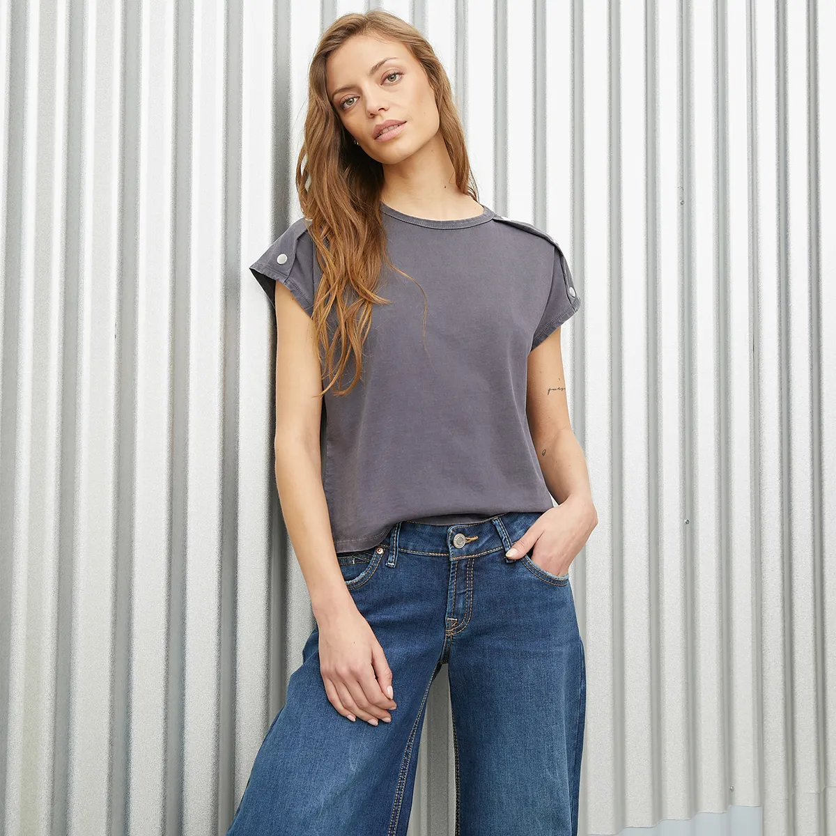 AMERICANINO - Polera Manga Corta Algodón Mujer Americanino