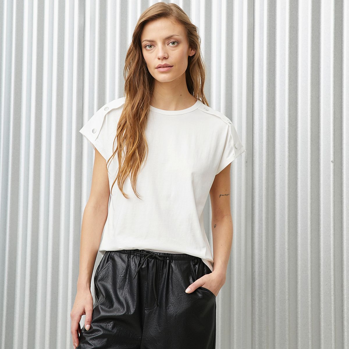 AMERICANINO - Polera Manga Corta Algodón Mujer Americanino