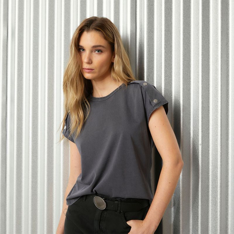 AMERICANINO - Polera Manga Corta Algodón Mujer Americanino