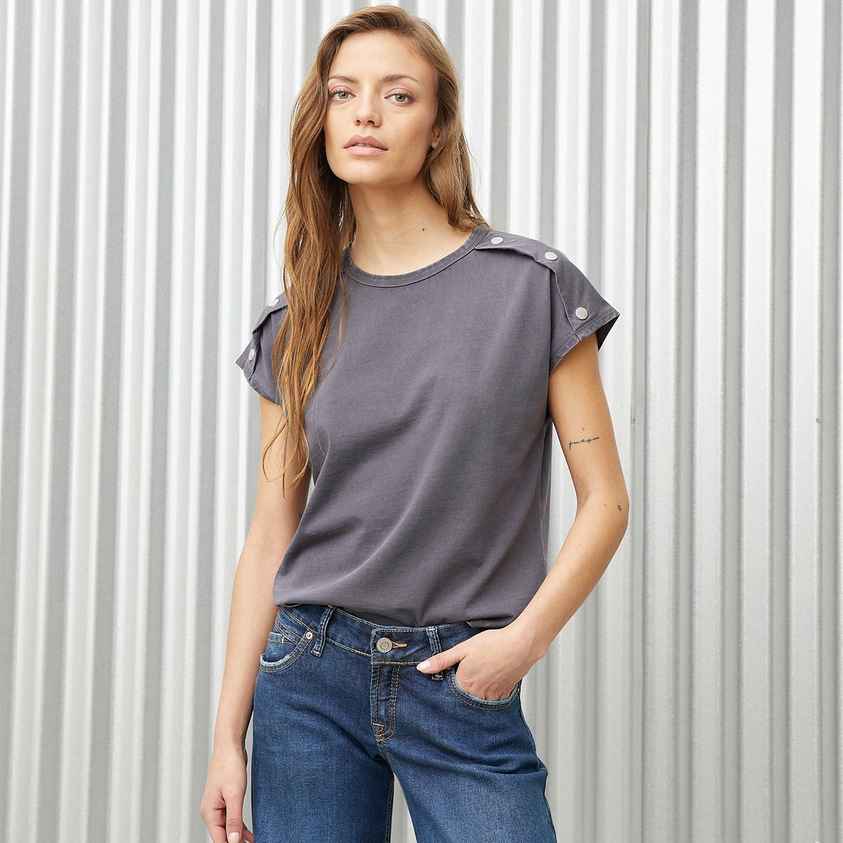 AMERICANINO - Polera Manga Corta Algodón Mujer Americanino