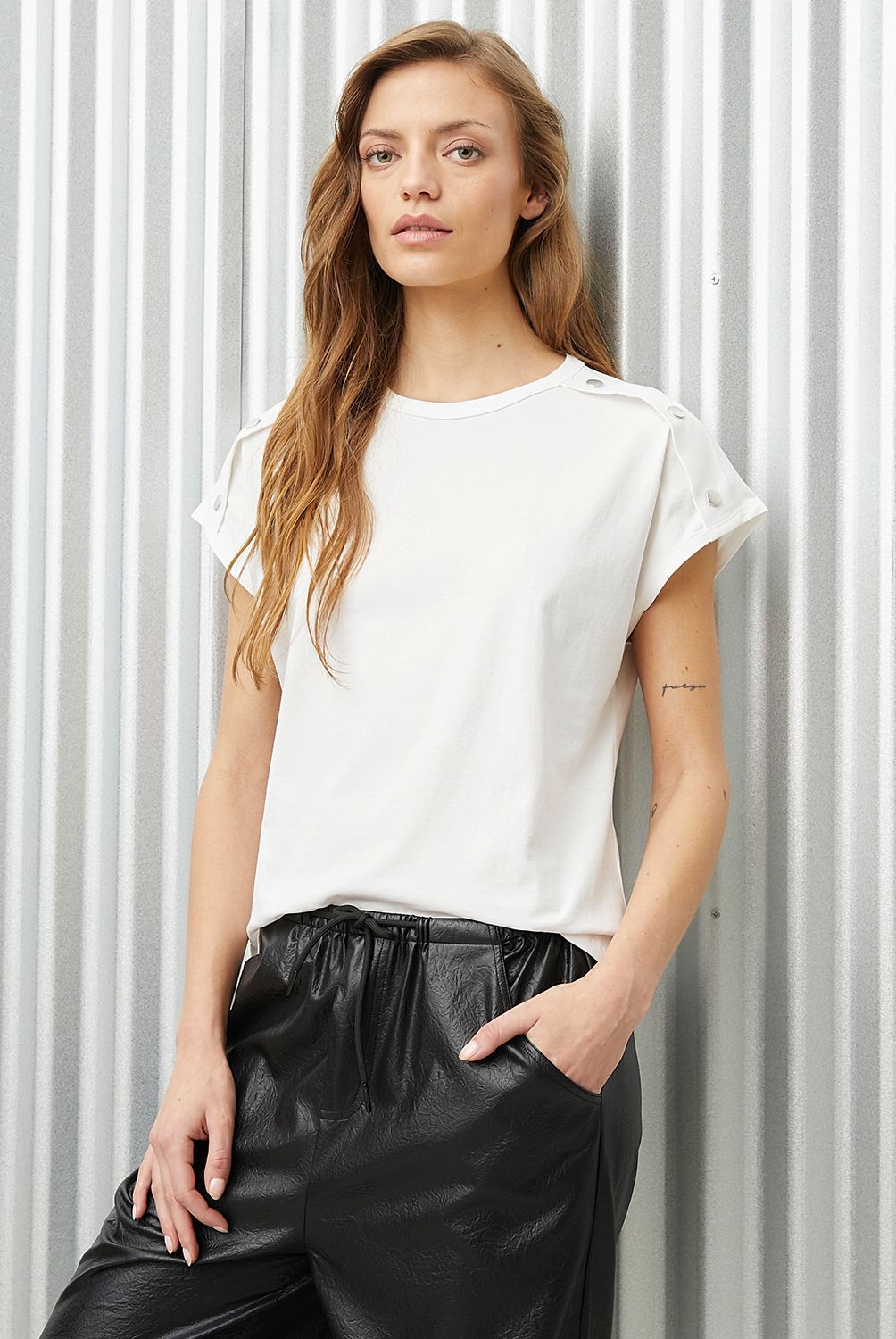 AMERICANINO - Polera Manga Corta Algodón Mujer Americanino