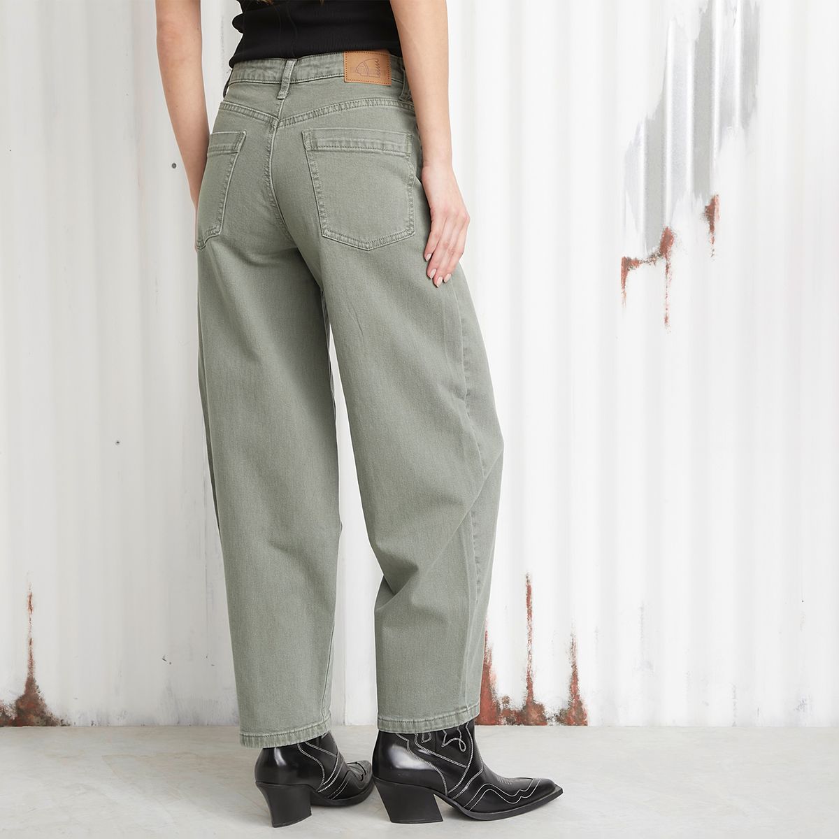 AMERICANINO - Pantalón Baggy Tiro Medio Mujer Americanino