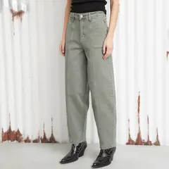 AMERICANINO - Pantalón Baggy Tiro Medio Mujer