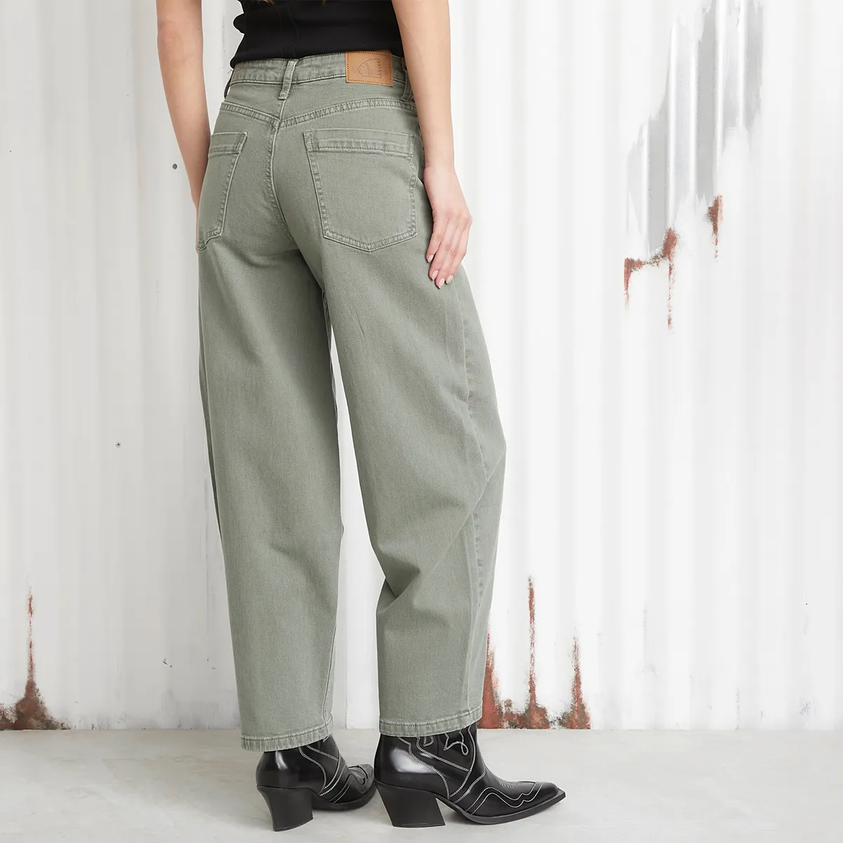 AMERICANINO - Pantalón Baggy Tiro Medio Mujer Americanino