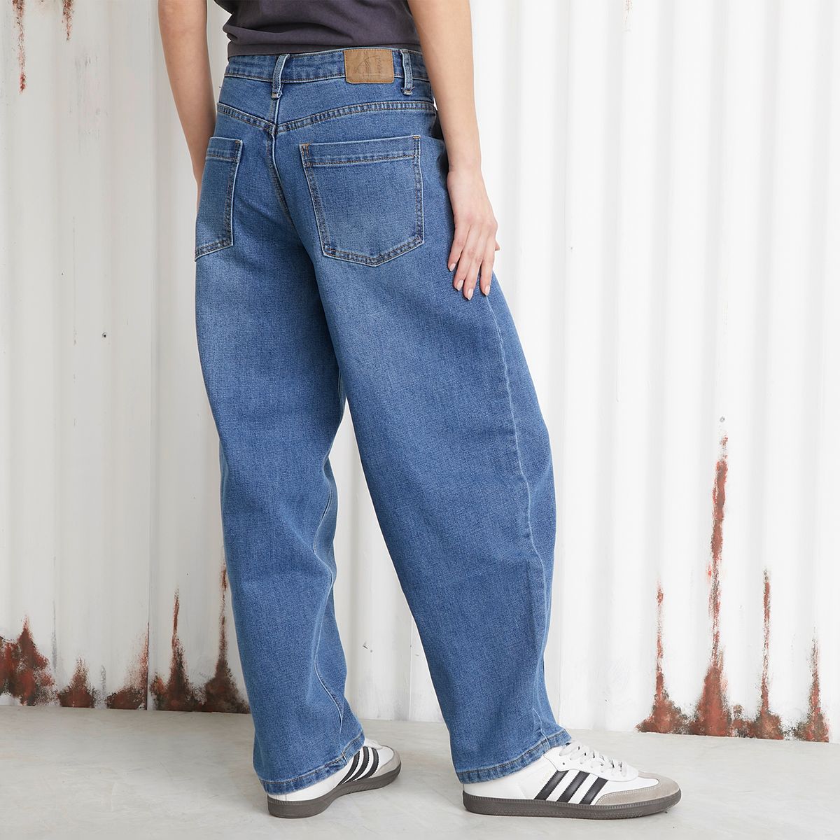 AMERICANINO - Pantalón Baggy Tiro Medio Mujer Americanino