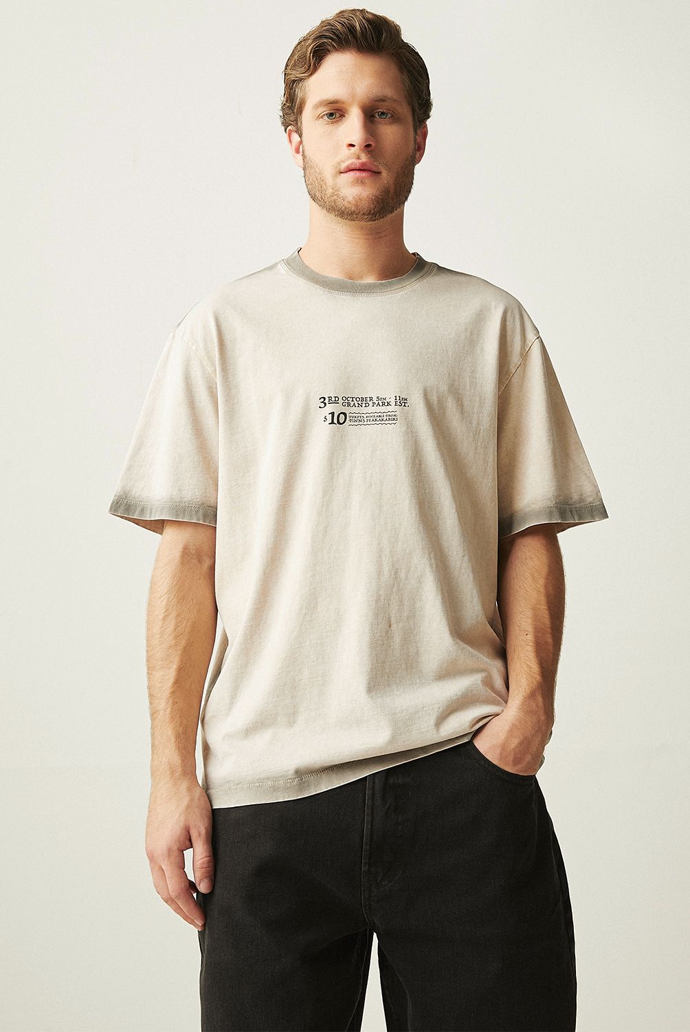 BASEMENT - Polera Manga Corta Hombre Basement