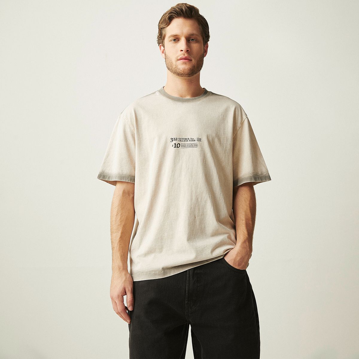 BASEMENT - Polera Manga Corta Hombre Basement