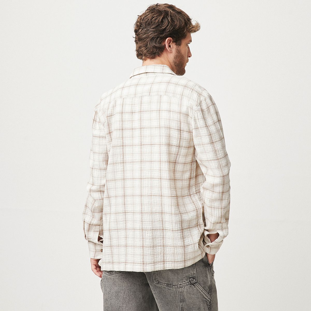 BASEMENT - Camisa Manga Larga Algodón Hombre Basement