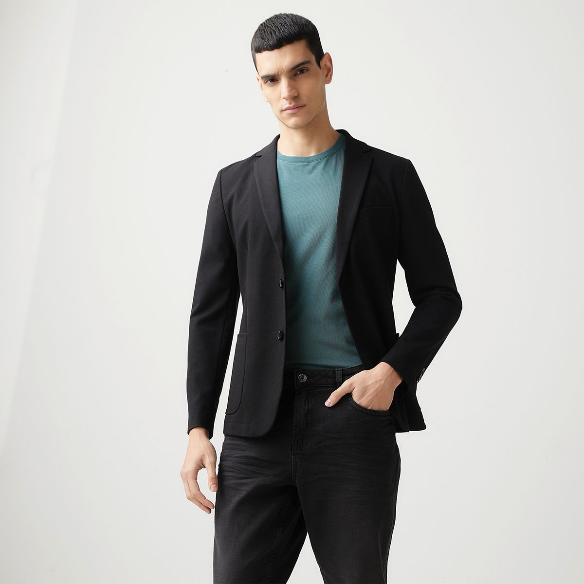 BASEMENT - Chaqueta Viscosa Regular Fit Hombre Basement