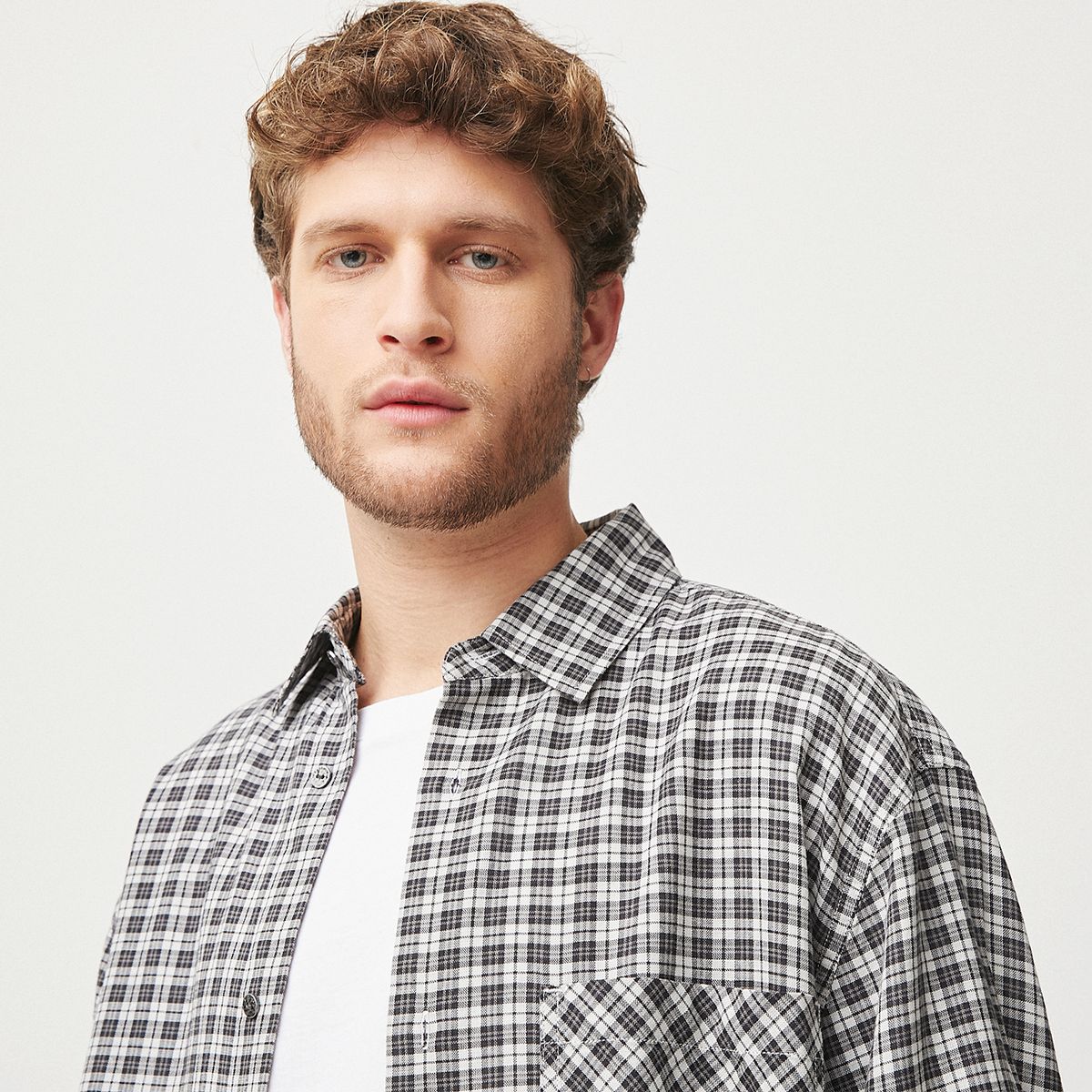 BASEMENT - Camisa Manga Larga Algodón Hombre Basement