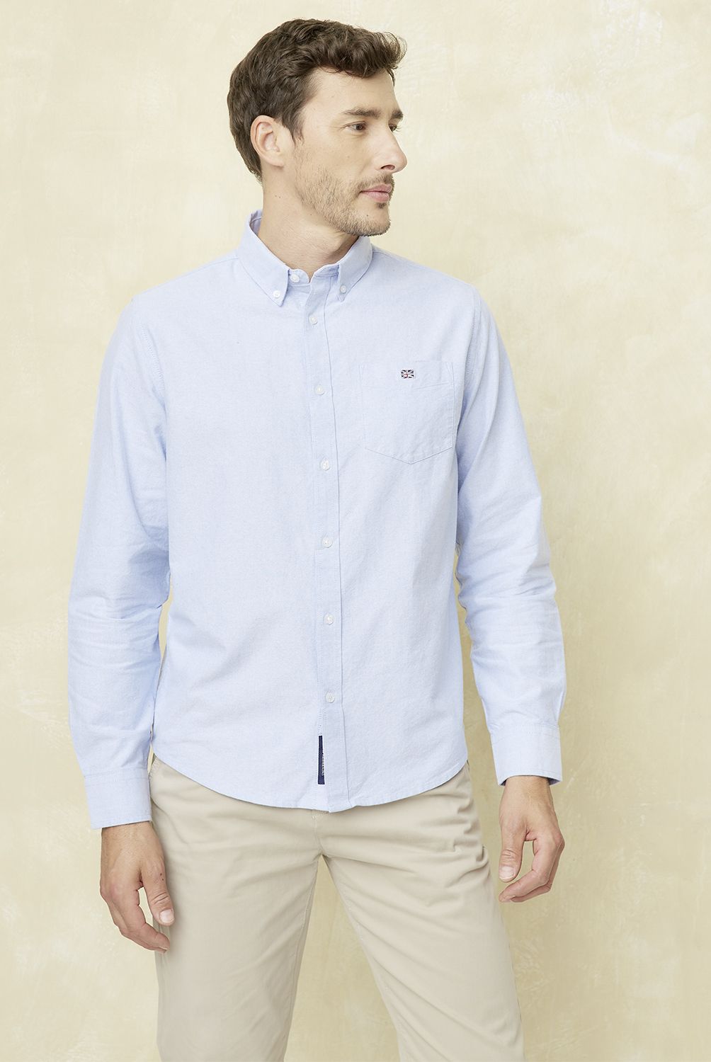 UNIVERSITY CLUB - Camisa Casual Manga Larga University Club Algodón Hombre
