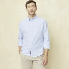 UNIVERSITY CLUB - Camisa Casual Manga Larga Algodón Hombre