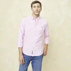UNIVERSITY CLUB - Camisa Casual Manga Larga Algodón Hombre