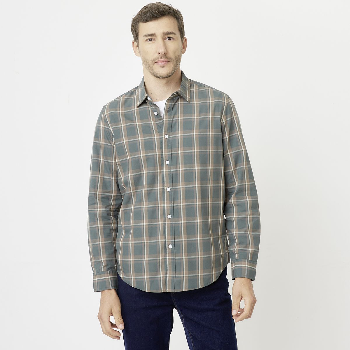 NEWPORT - Camisa Casual Manga Larga Hombre Newport