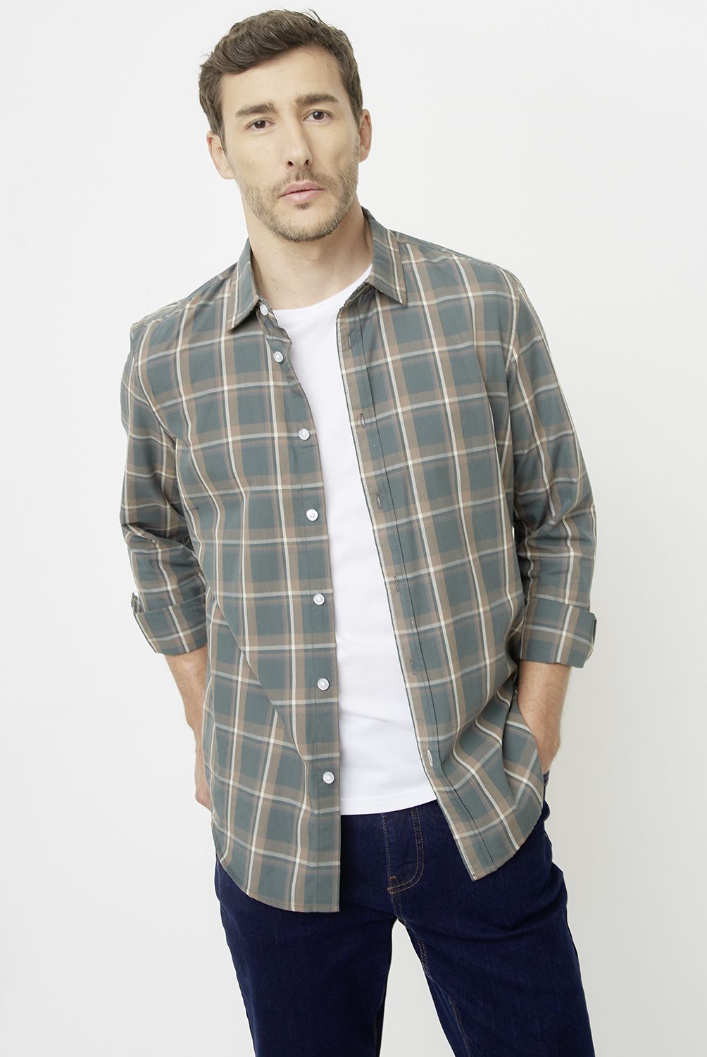 NEWPORT - Camisa Casual Manga Larga Hombre Newport