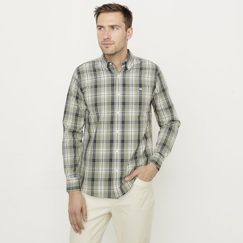 UNIVERSITY CLUB - Camisa Casual Manga Corta Algodón Hombre Univertity Club