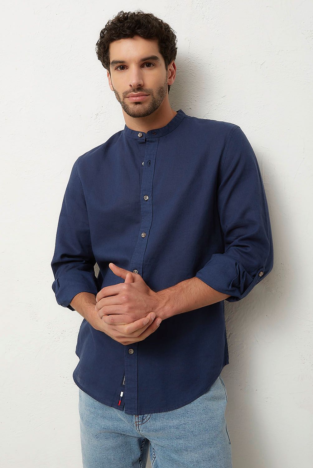 UNIVERSITY CLUB - Camisa Manga Larga Casual Lino Hombre University Club