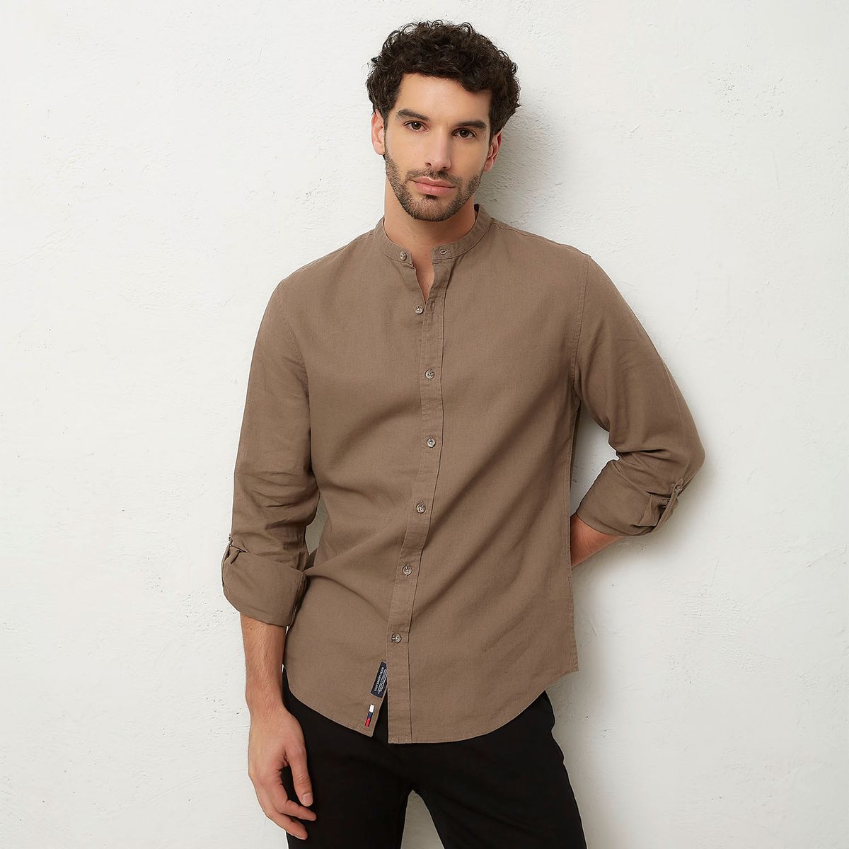 UNIVERSITY CLUB - Camisa Manga Larga Casual Lino Hombre University Club